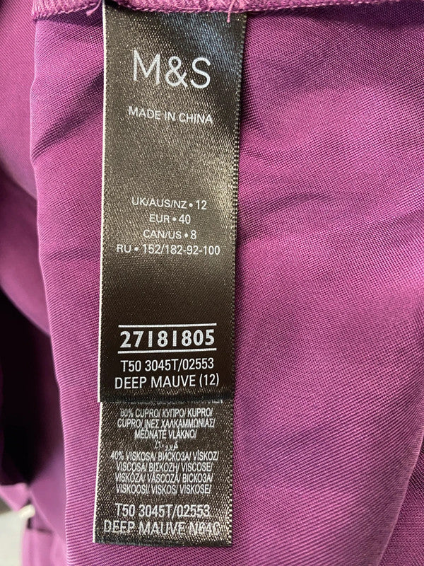 Fabulous Autograph purple stunning Dress Uk12 SS002