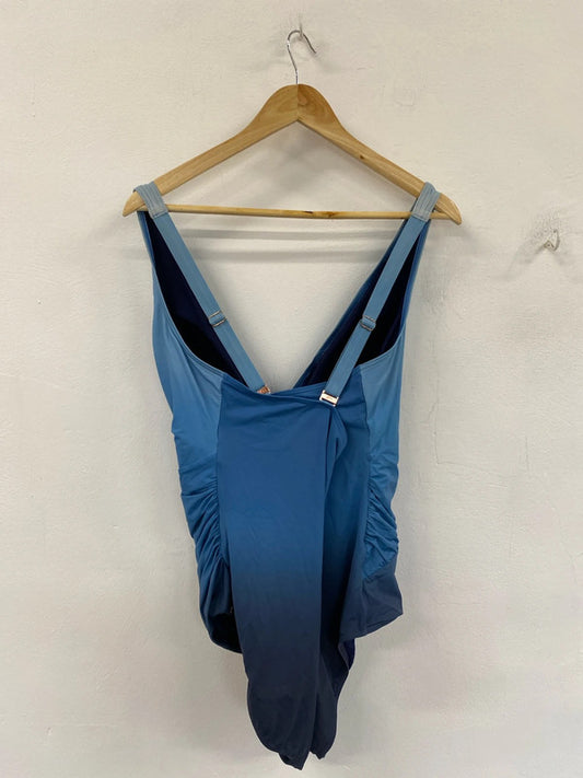 Fabulous Tu blue one piece swimsuit uk 24 NC001