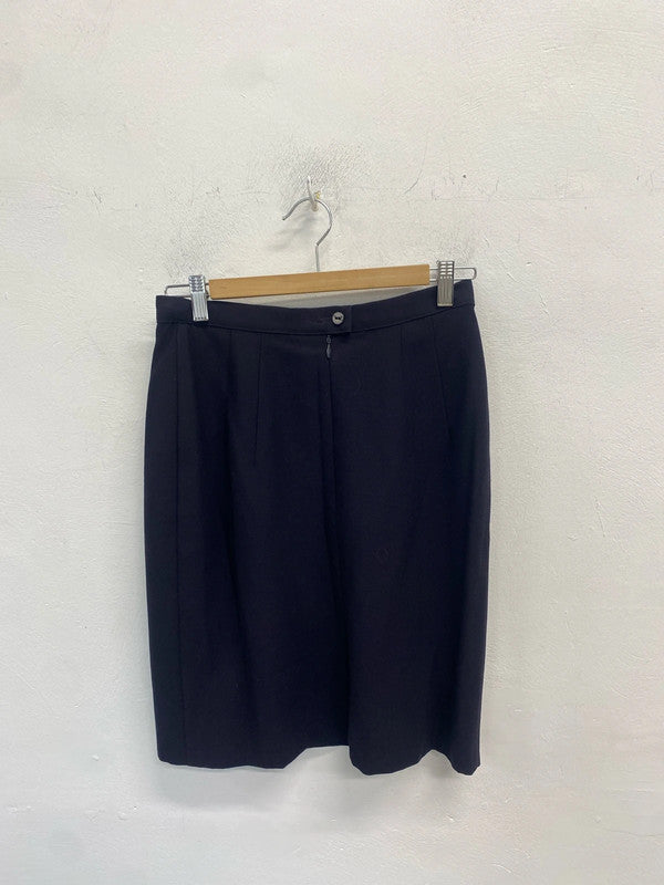 Stunning m&s navy office midi skirt UK 12 MM005