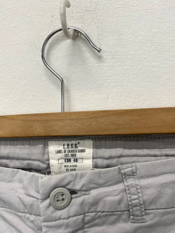 Fabulous H&M ladies light grey chinos Uk12 KM003