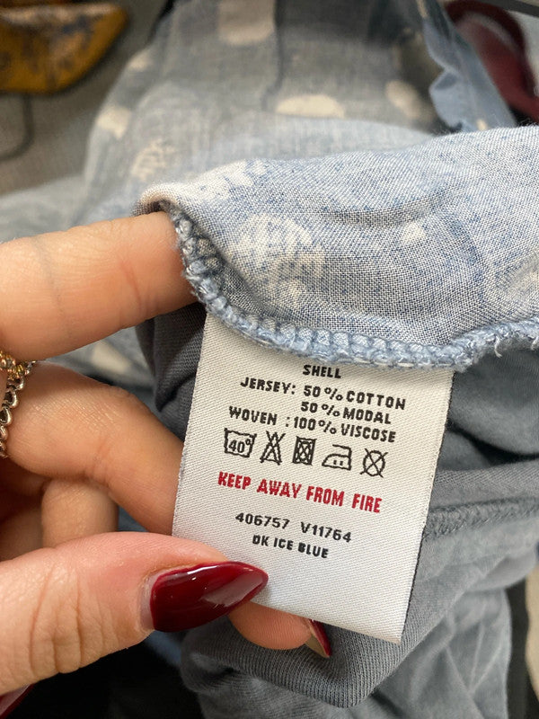 Gorgeous white stuff blue distressed spots tunic dress UK 10 MM005