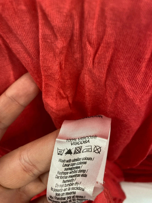 Zara Topshop Fabulous Coral Orange Tunic Tops Duo UK 12 #16 NN001