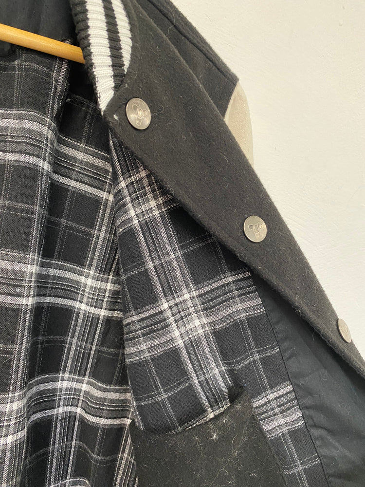 Geek chic Insert Coin letterman bomber jacket Destiny game Med JR001