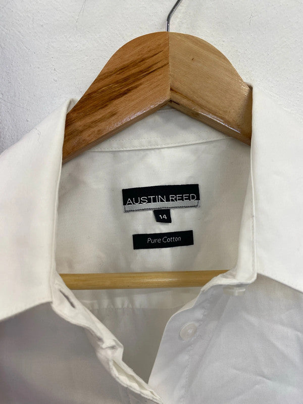 Fab duo of Austin Reed formal office wear shirts Uk14 lilac white #4 KM005