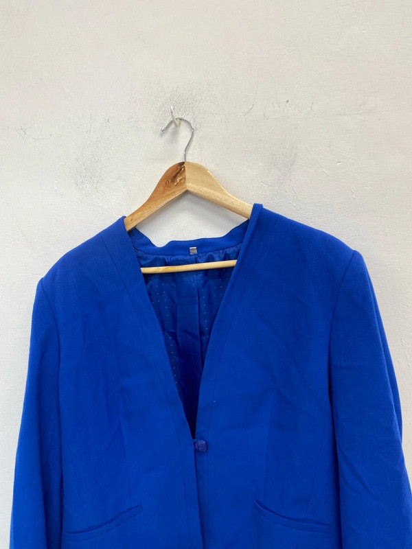 Lovely Edinburgh woolen mill cerulean blazer UK 18 IZ001