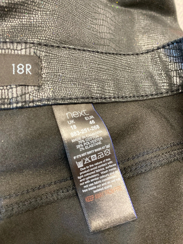 Fabulous Next Legging Jeans in shimmery faux snakeskin Uk18R YM001