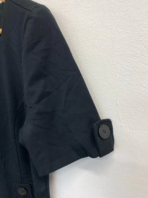 Fab M&S classic formal mini dress black Uk12 lined with stretch LD003