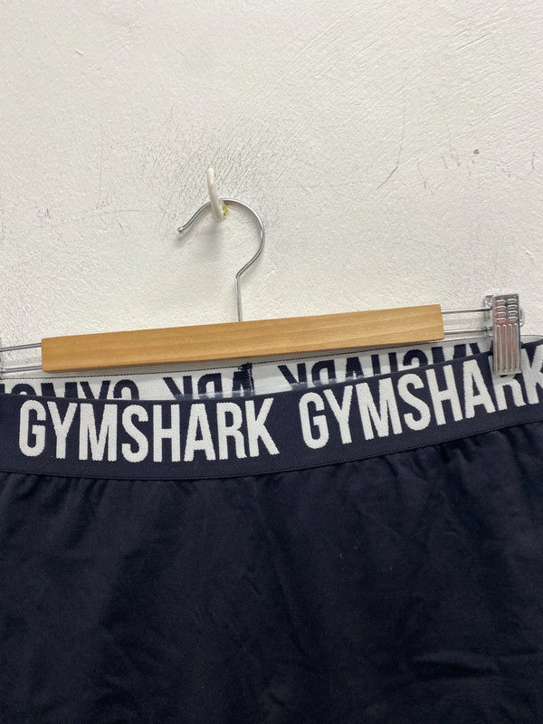 Lovely gymShark black branded band gym shorts UK M KM004