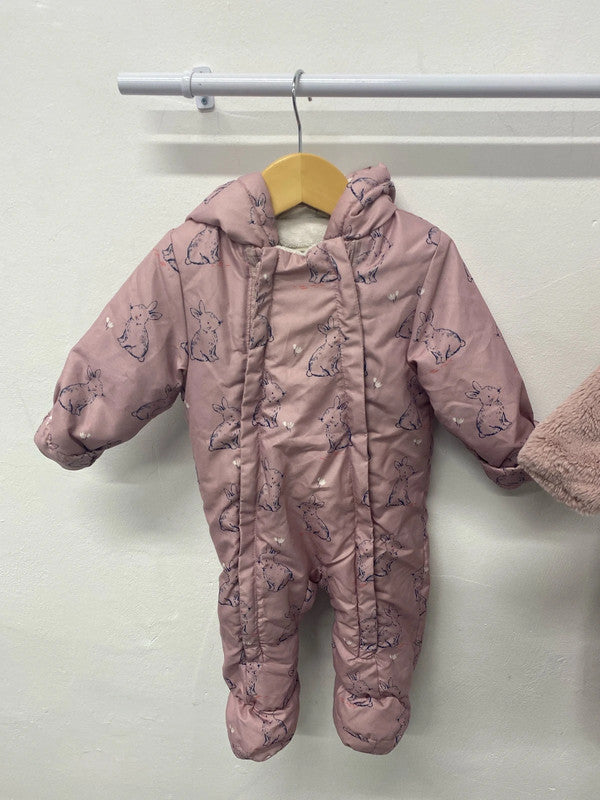 Cute duo of Bunny suits winter snow #15 6-9months KM004