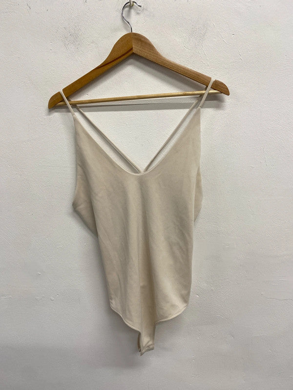 Lovely H&M cream body suit UK L KS002