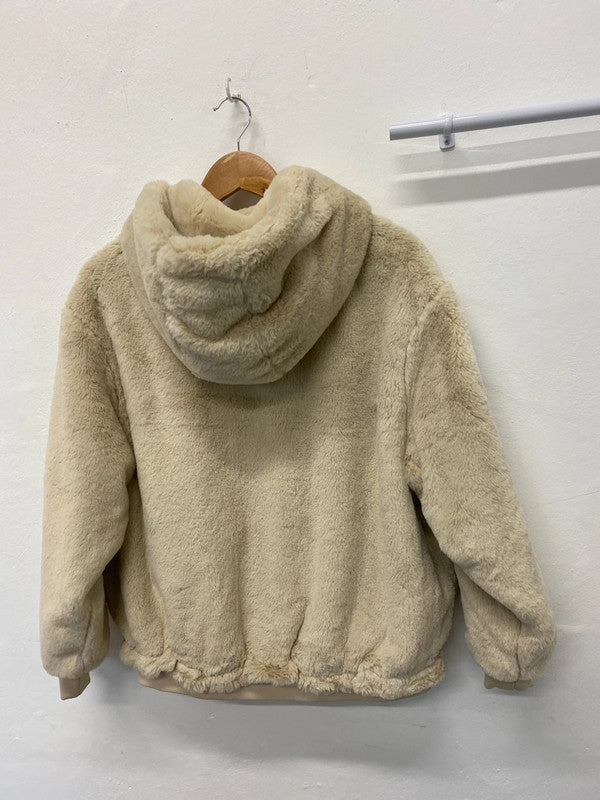 Fabulous Reversible faux fur cream Zara bomber UkXS SD002