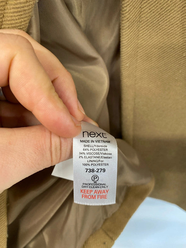 Classic Next mustard short Peacoat 18 double breasted KM003