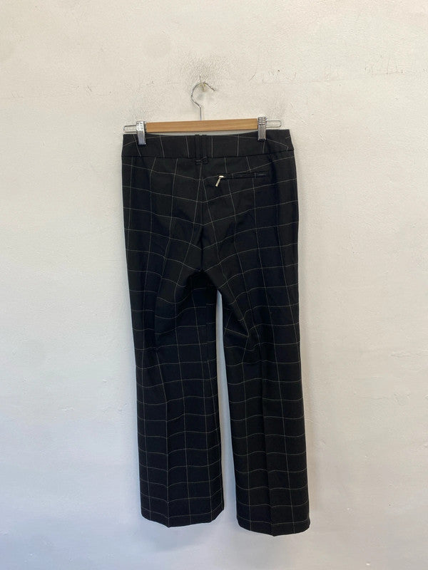 Lovely oasis checked black white trousers UK 8 AG005