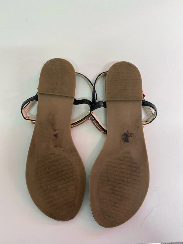 Fabulous Office London black & gold occasion party sandal Uk8 EUR 41 IM001