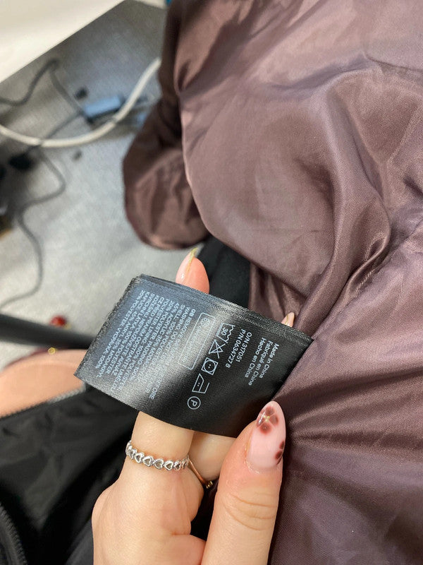 Fabulous h&m burgundy puffer jacket with hood UK 8 JH001