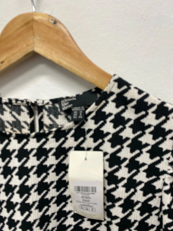 Fabulous Friends Like These houndstooth retro vibes dress Uk 12 AO001