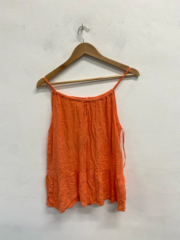 Stunning papaya coral cami top UK 10 HA001