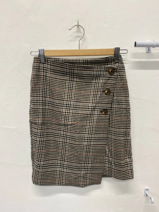 Stunning Tweed pencil mini skirt country chic UK6 Warehouse JA001