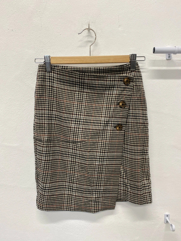 Stunning Tweed pencil mini skirt country chic UK6 Warehouse JA001