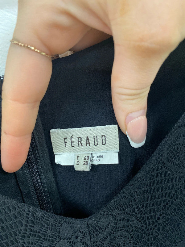 Stunning 1970 Féraud silk evening dress uk 12 AW002