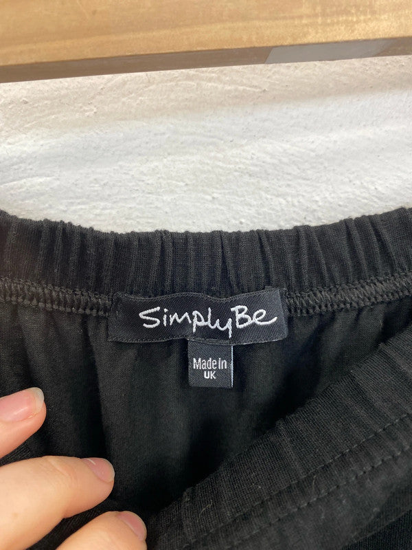 Simply Be Chic Black Strapless Crop Jumpsuit UK 22 LK006