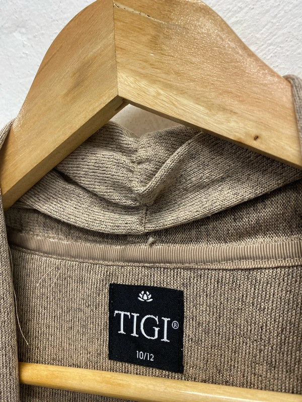 Fab Tigi oatmeal lagenlook cardigan Uk10/12 GJ001