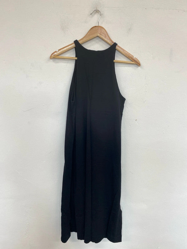 Zara Chic Black Midi Sheath Dress Size M MB001