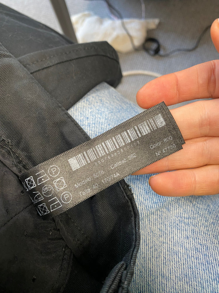 Fabulous Massimo Dutti Black Cotton linen trousers Uk10/12 SS002