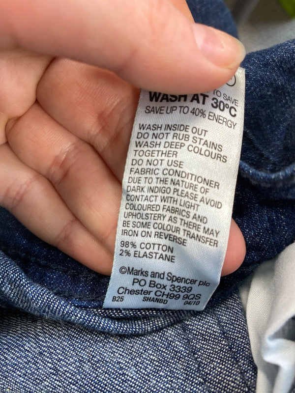 M&S Fabulous Navy Wide Leg Jeans UK 8 MM005