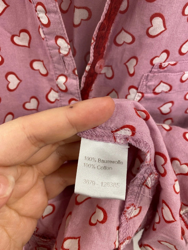 For Friends Van Den Bergh Fabulous Pink Hearts Shirt UK 10 MM005
