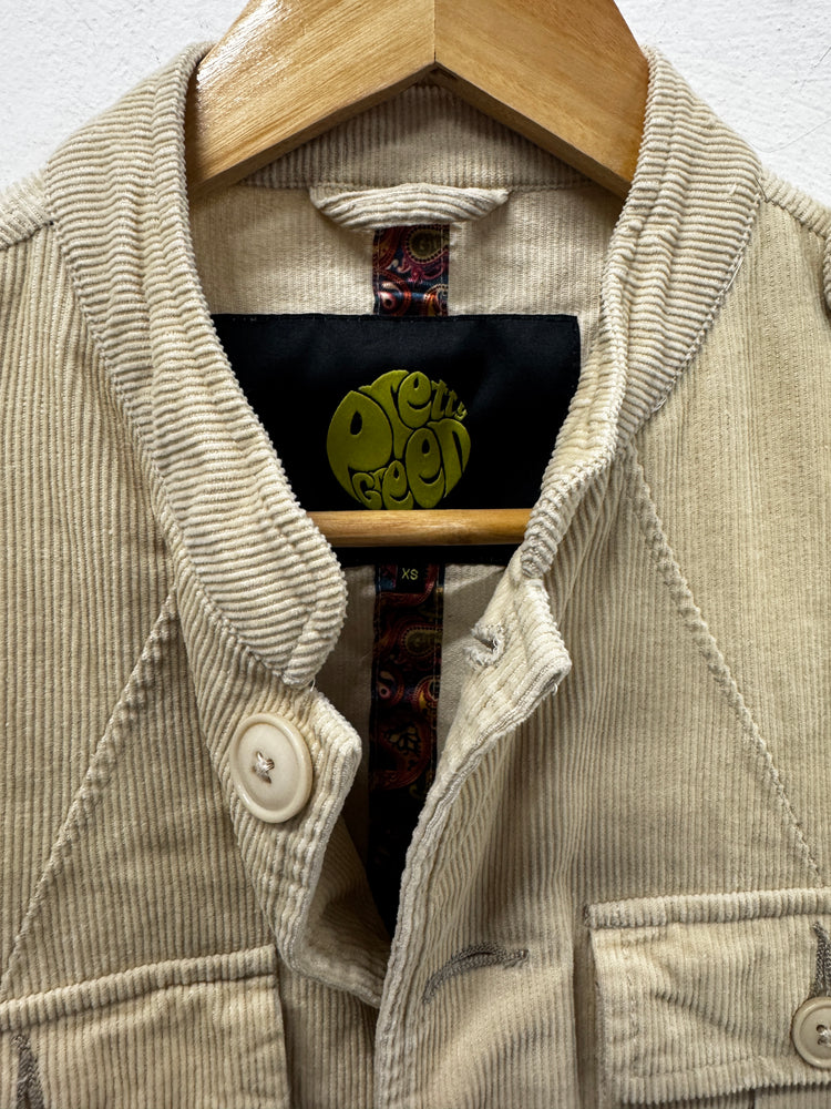 Pretty Green corduroy casual terrace oi polloi shacket XS sand beige AM012