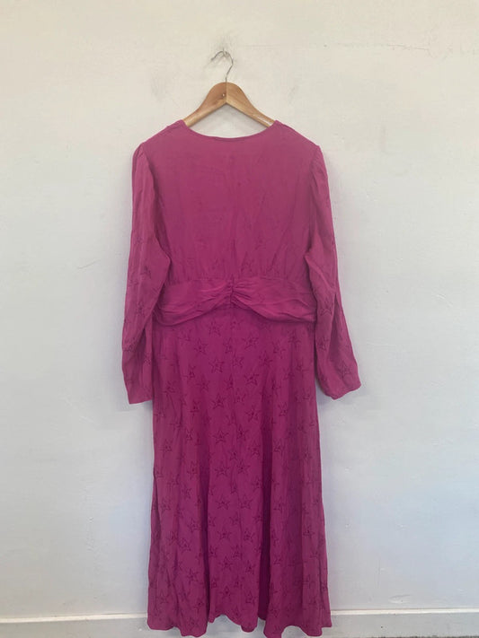 Very Fabulous Pink Starry Midaxi Dress UK 20 MD002