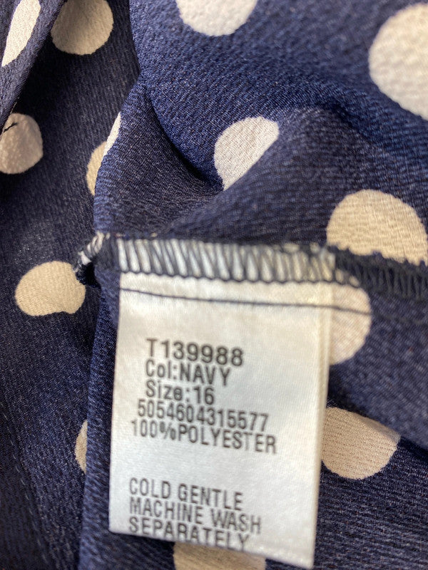 Fabulous Stella Morgan crepe spot shirt tunic Uk16 IM001