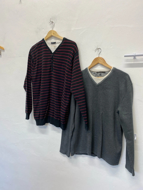 Lovely duo of Men’s sweaters UkL Next & Cedarwood #4 AT001