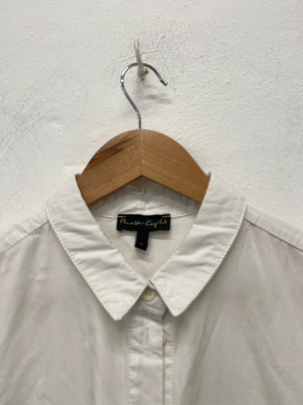 Fabulous Phase Eight white blouse dinky collar Uk12 SS002