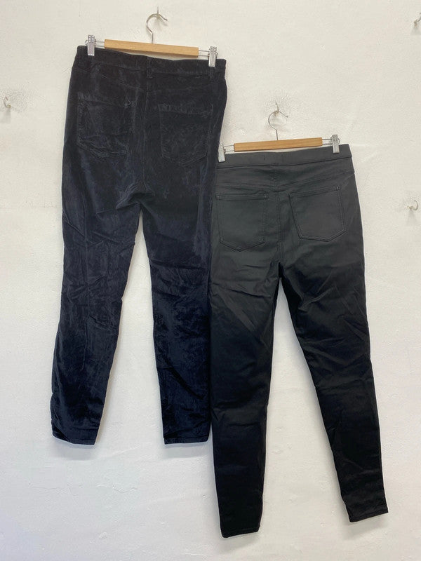 M&S Fabulous Black & Navy Bottoms Duo UK 14 #21 KM005