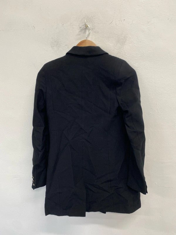 Lovely river island black ribbed blazer UK 6 KM004