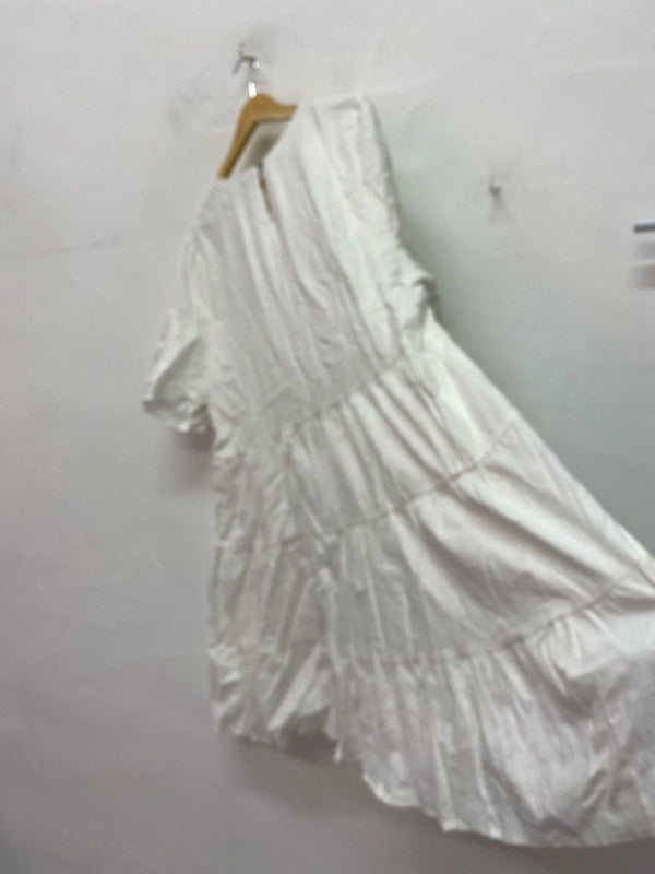 Atmos & Here Lyala Linen blend smock dress Uk22 IM001