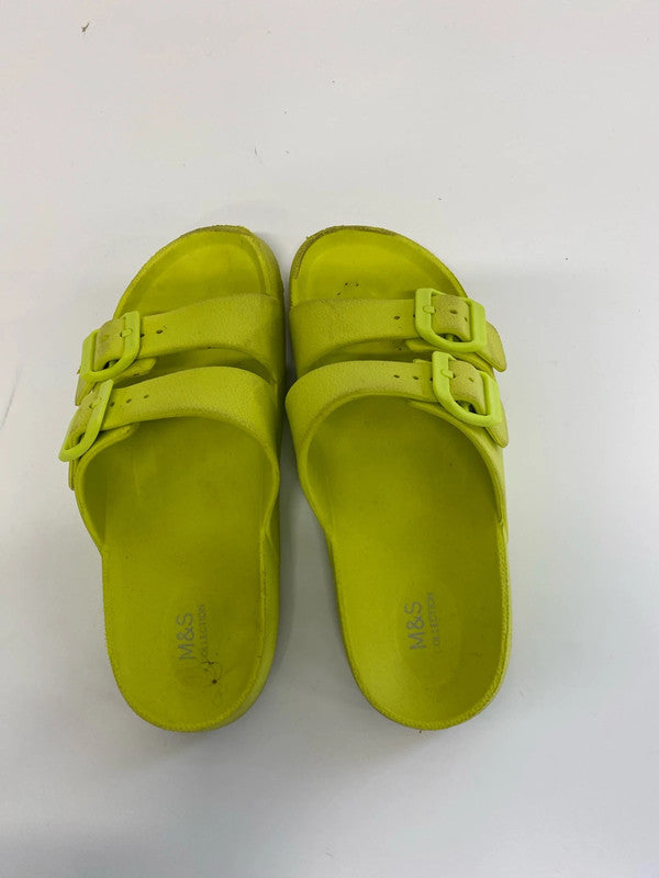 Fabulous M&S collection Lime green sliders Uk3 SS002