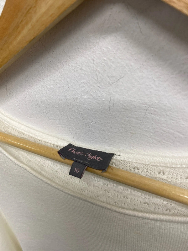 Fabulous Phase Eight Loose fit super soft Ivory knit jumper Uk10 KD001