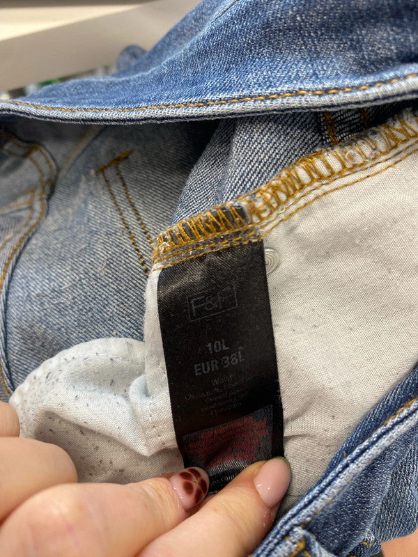 Lovely F&F blue jeans uk 10 long UK KW002