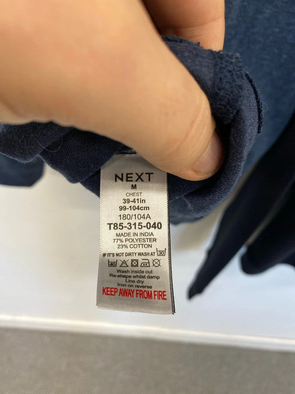 Classic gents jumper duo 1/4 Zip grandad navy M Next Peacocks #1 JR001