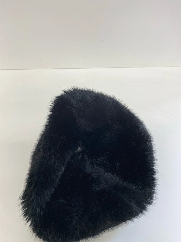 Fabulous black faux fur infinity scarf neck snood RF001