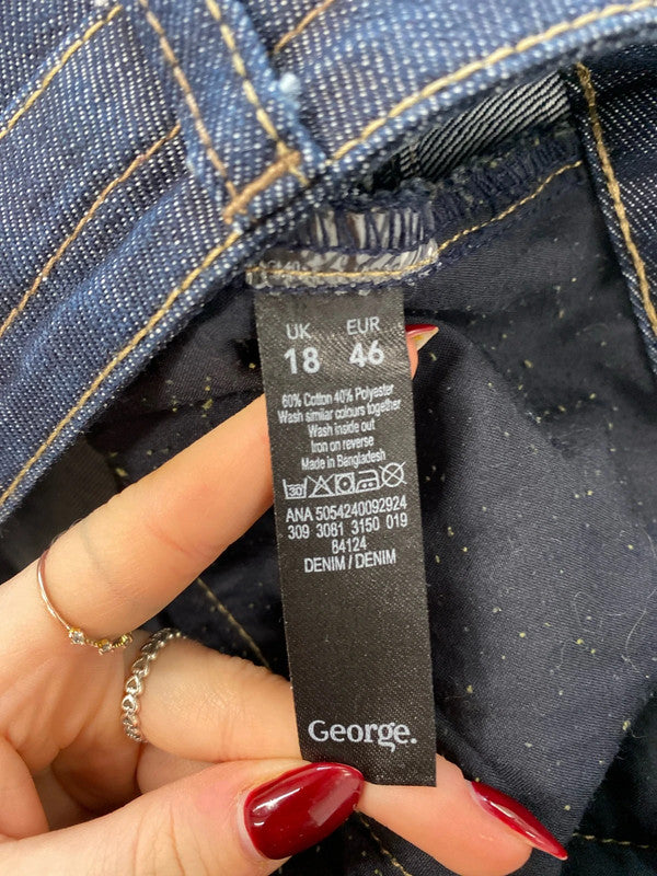 Gorgeous Moda George midi denim skirt UK 18 RG021