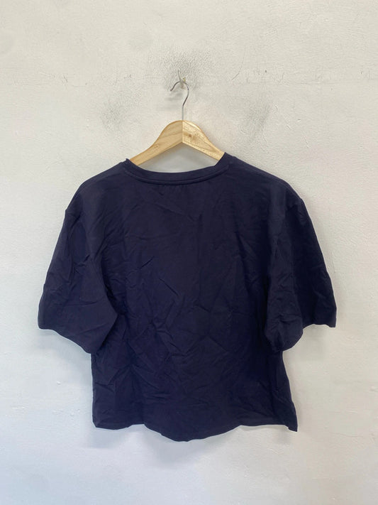 Lovely French connection peplum navy top UK XL LK006