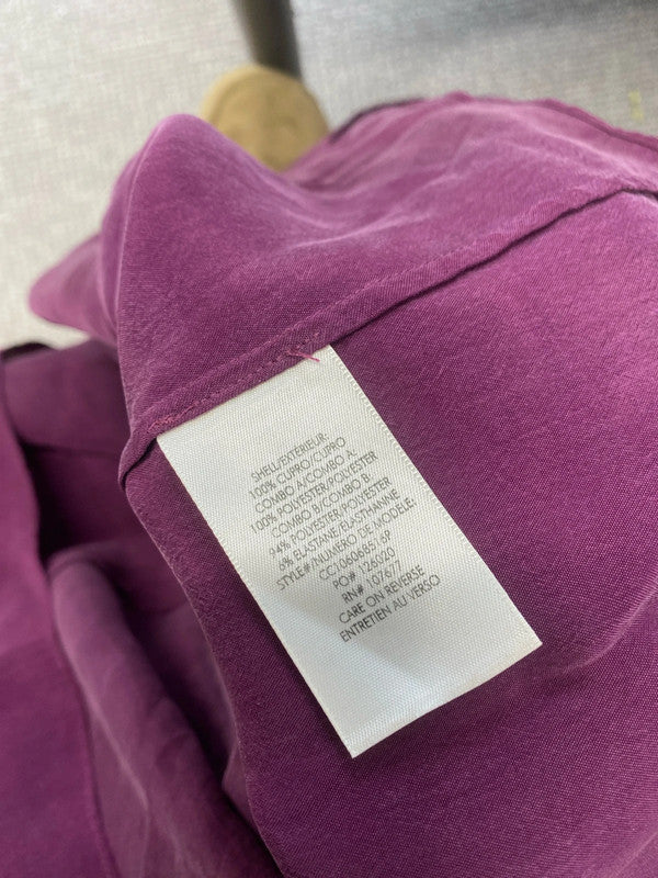 Lovely Alice + Olivia purple collar smock dress UK M SS002