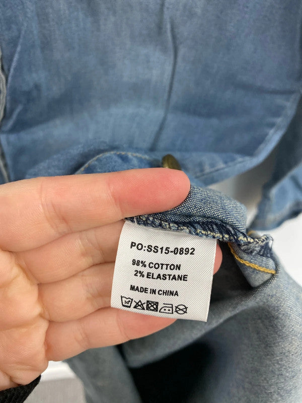 Hush Stylish Denim Midi Shirt Dress UK 8 SN002