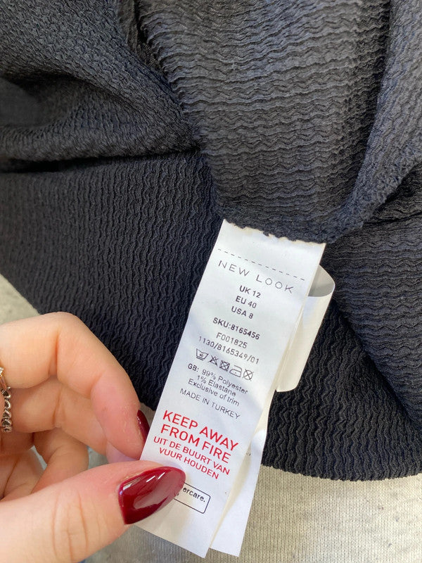 Gorgeous new look black smock dress nwt UK 12 AE001