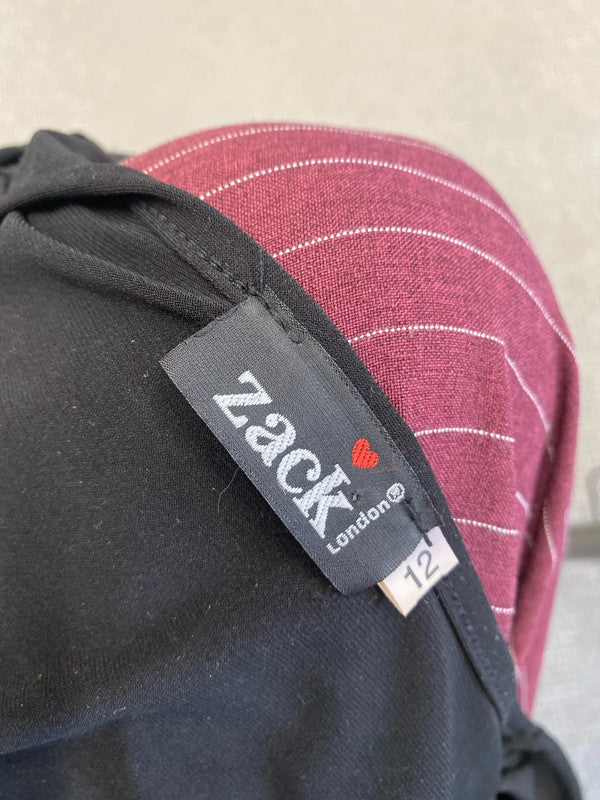 Lovely Zack London black low neck jumpsuit UK 12 PJ001