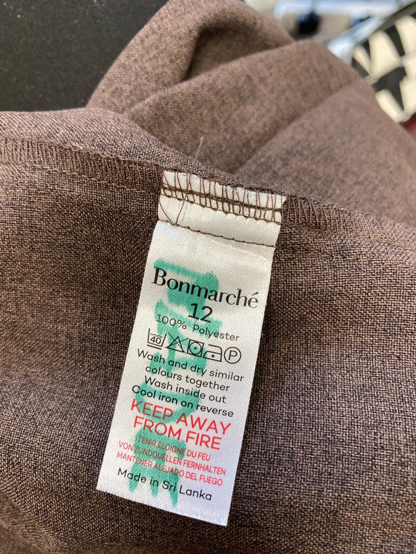 Lovely bonmarche brown straight leg trousers UK 12 IM001